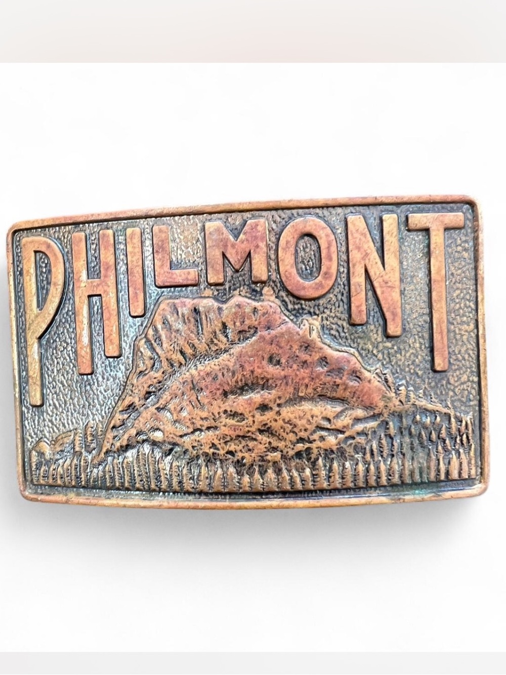 Vintage Philmont Scout Ranch Tooled Leather Belt Brass Buckle Size 34 New Mexico